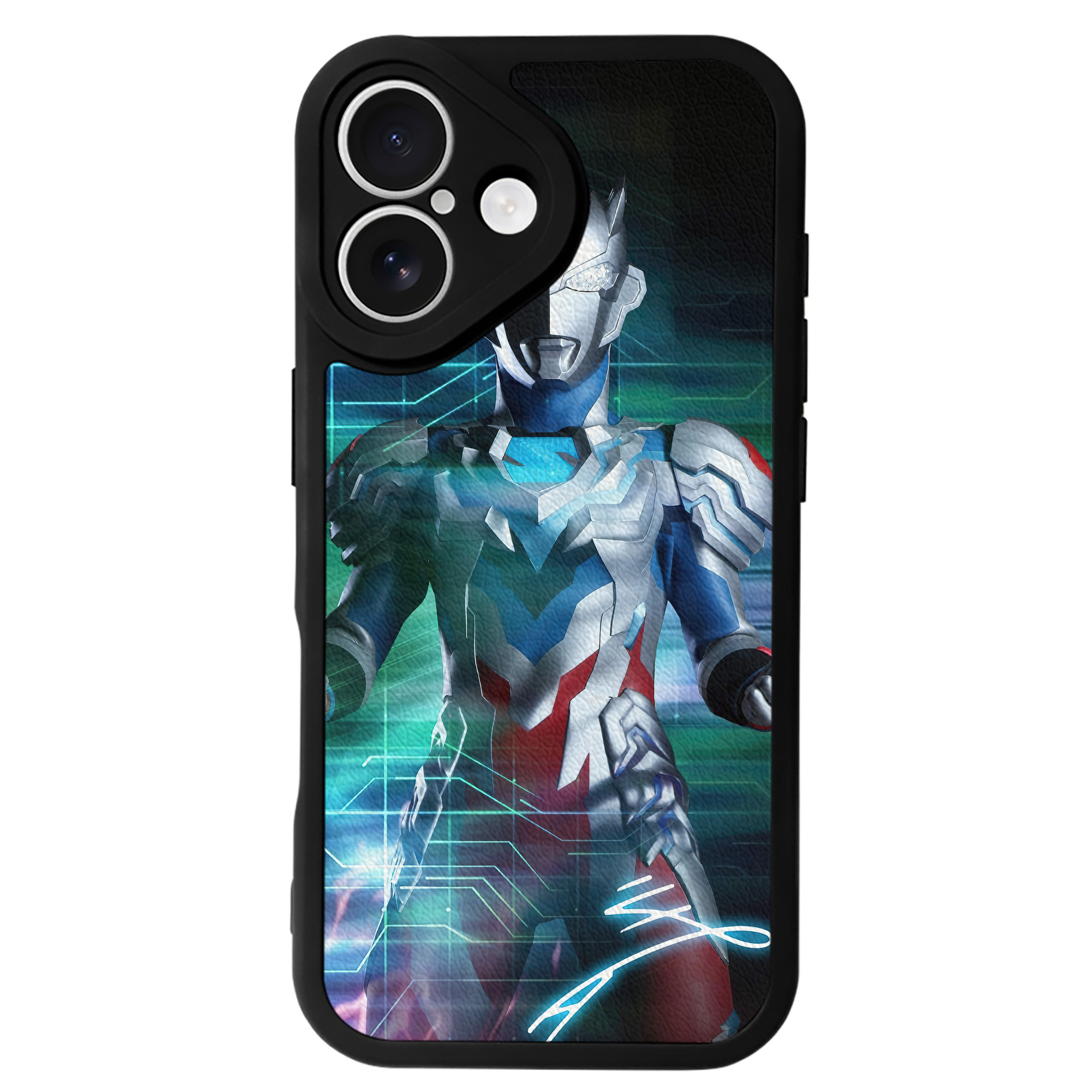 （画像用） ウルトラマン Ultraman 【iPhone 16シリーズ対応】シリコンスマホケース（レザー調） 材質：シリコン
